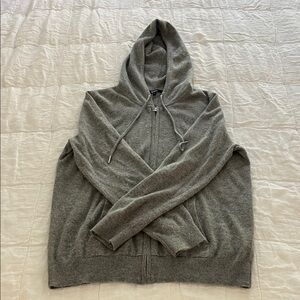 Quince Gray Zip-Up Women's Sweater
